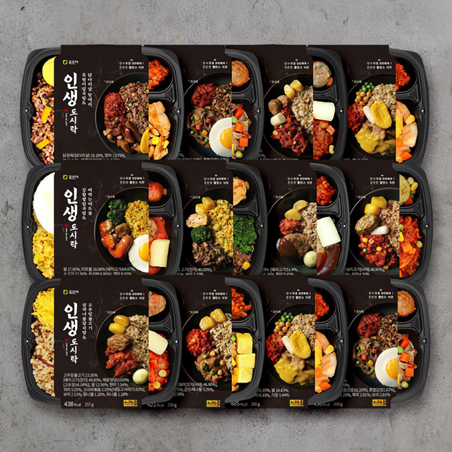 포르미 인생도시락 10종12팩 세트 직장인 건강 영양잡곡밥 냉동 간편 한끼, 12개, 263g