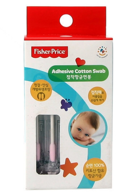 피셔프라이스 베이비점착면봉 개별포장, 50개입, 1개