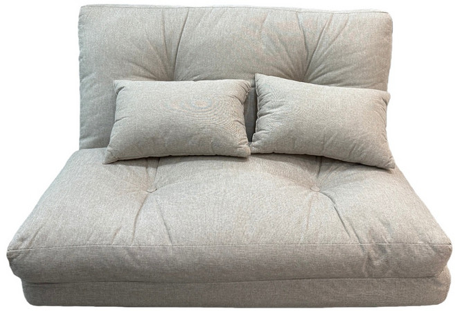 極美家居 多功能摺疊沙發床, 雙人款自由折疊【展開186*93C】燕麥