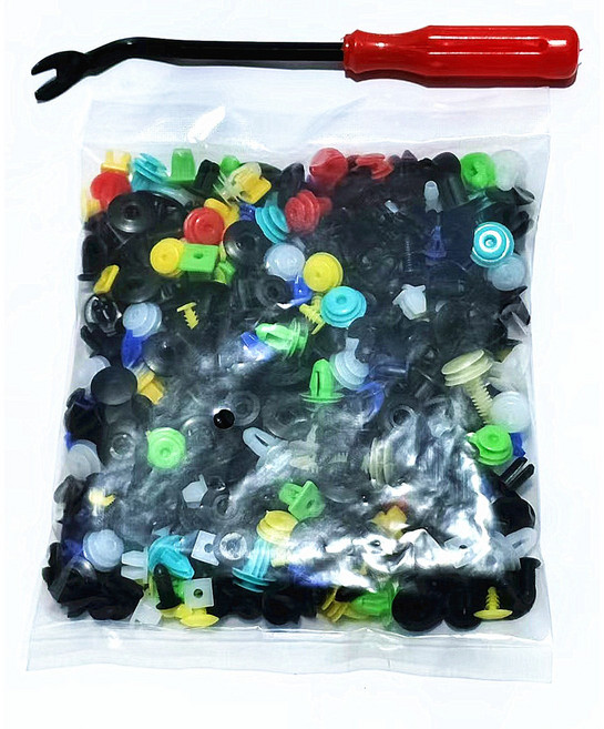 자동차 도어트림 고정핀 범퍼 클립 내장재 수리 리벳 패스너 DIY 교체 키트 차량 문짝 커버 고정핀 세트 플라스틱 공구세트 우찌바리핀 가니쉬핀 신형 범퍼핀, 500세트, 혼합