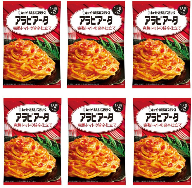 큐피 아에루 파스타소스 아라비아타 진한 토마토 매콤소스, 6개, 140g