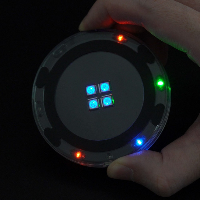 춘식이 에어레이팅 디스펜서 술멍 감성 LED코스터 롤렛 술게임 혼술 캠핑, 1개, LED 코스터_블랙