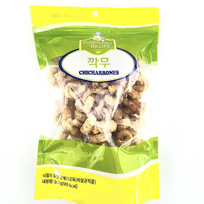 태국 돼지고기 껍떼기 튀김 깍무 렉 칙차론 chicharrones, 2개, 100g