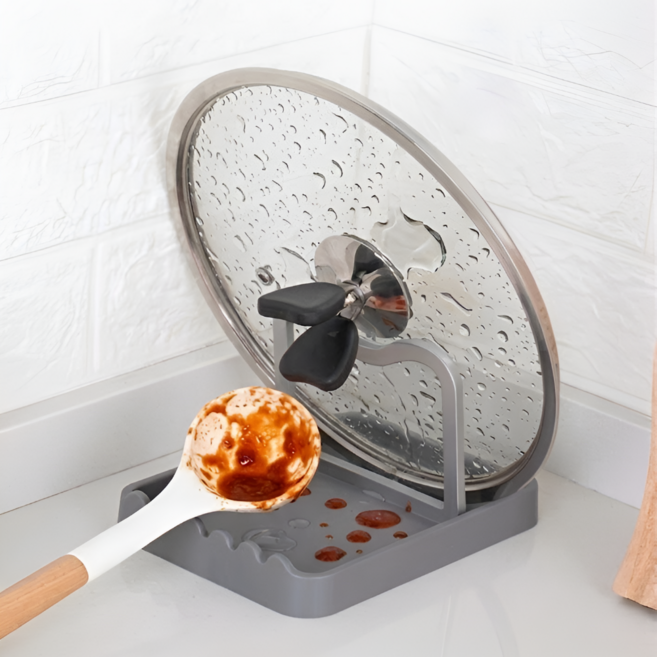 테리누아 냄비뚜껑거치대 후라이팬뚜껑받침대, 1개, 그레이