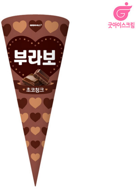 해태아이스 부라보콘 초코 아이스크림간식, 24개, 140ml
