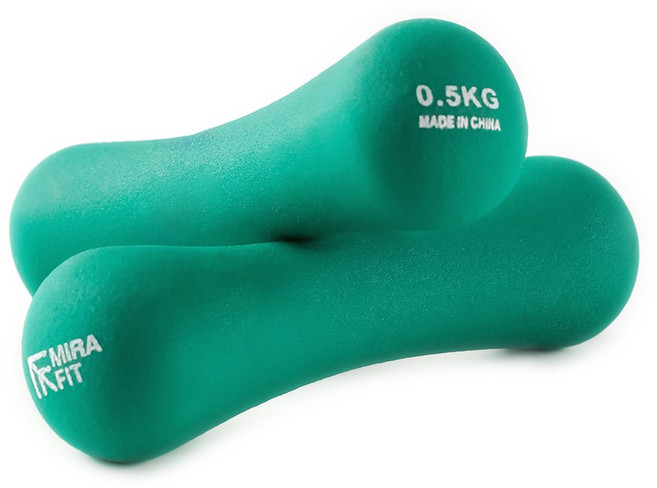 미라핏 네오프렌 미용아령 요가 필라테스, 2개, 0.5kg