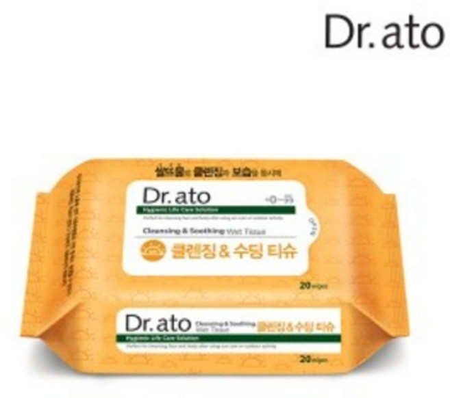 [닥터아토] 클렌징&수딩 물티슈(20매) 3팩 (무료배송), 20매입, 3개
