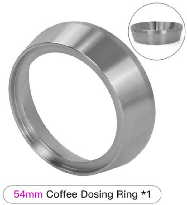 Breville 포타필터 에스프레소 메이커 액세서리용 커피 도징 링 304 스테인리스 스틸 브루잉 보울 깔때기 바리스타 도구 54mm, 1)54MM Dosing Ring A