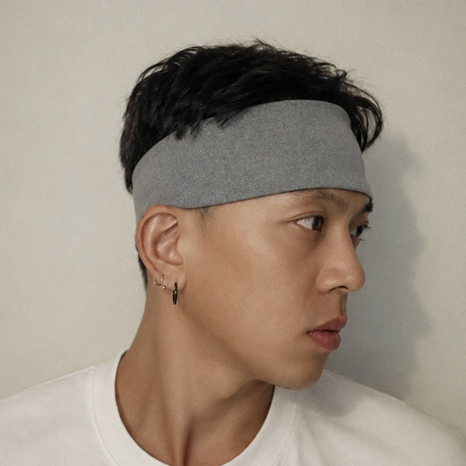 엑스퍼폼 스포츠 러닝 헤어밴드남녀공용 땀흘림방지 런닝 헤드밴드, 1개, 그레이