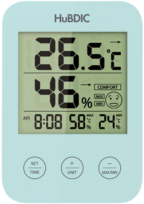 휴비딕 스마트 디지털 온습도계 HT-3, 1개, 민트