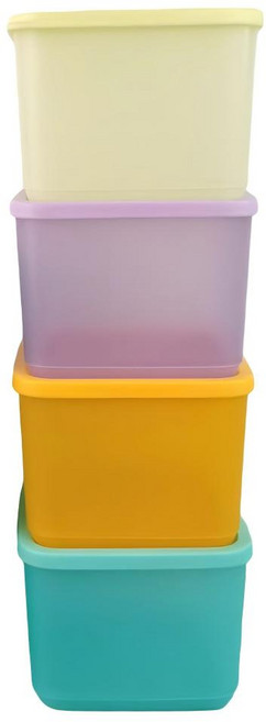 타파웨어 사각용기 밀폐용기 냉장고 프레쉬박스 1000ml 4개, 1세트