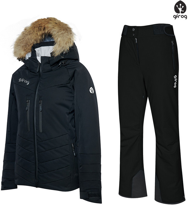 지프로그 스키복 세실리 큐티 블랙 세트 보드복