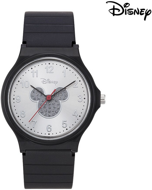 디즈니 미키마우스 캐릭터 쓰리써클 경량 밴드 손목시계 D10734BKW
