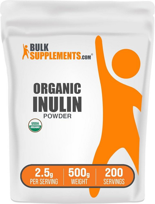 BulkSupplements.com 이눌린 파우더 프리바이오틱 섬유 보충제 케토 파우더 무향 500g(1.1파운드), 500g, 1개