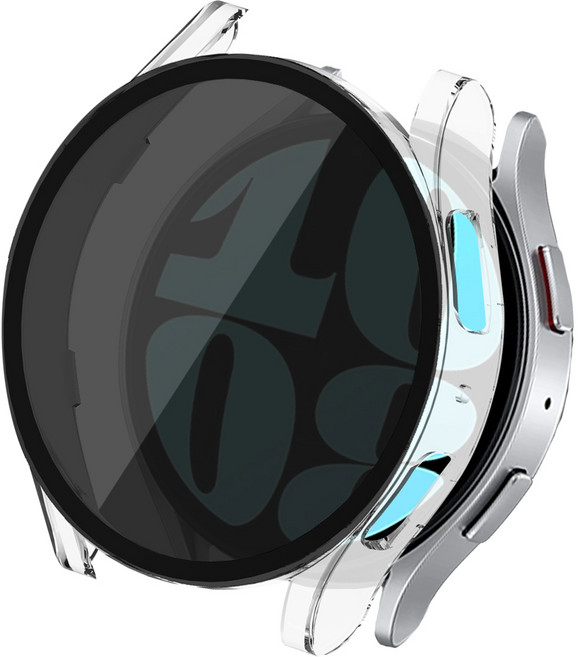 더조은셀러 갤럭시 워치6 사생활 보호 프라이버시 강화유리 케이스, 투명, 1개