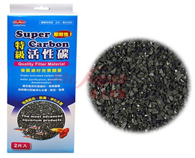 水族先生 特級活性碳 180g 2包組 - 除臭淨水 魚缸過濾替換濾材, 1個