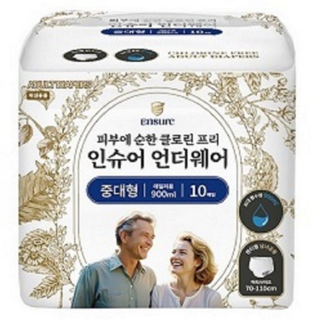 팬티형 프리미엄 성인기저귀 60개입 (중대형 900ml 데일리용 인슈어 언더웨어), 중대형, 1개