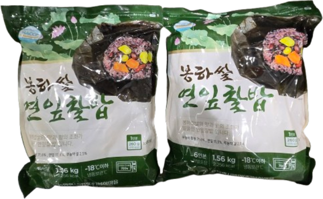 제이엠 봉하쌀연잎찰밥 아이스박스포장 코스트코, 2개, 1.56kg
