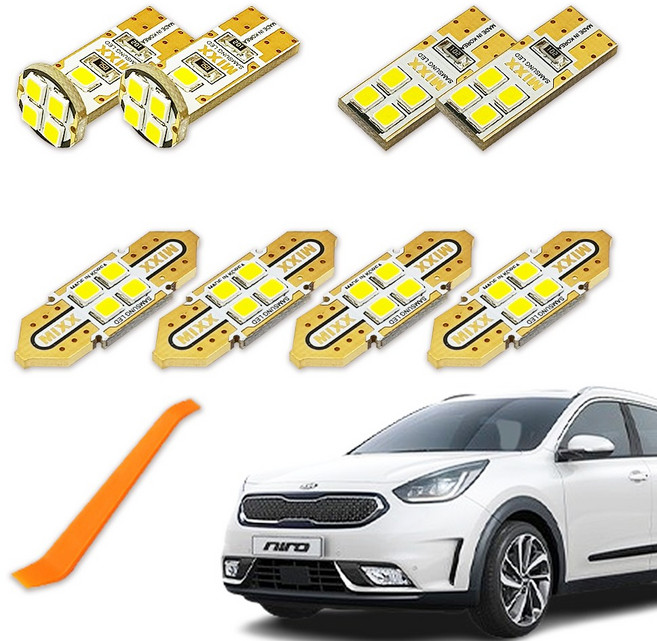 믹스 차량용 LED 실내등 풀세트 + 리무버, 기아 니로 ~2018년, 1세트