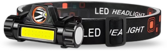 루멘킹 초경량 듀얼파워 헤드랜턴 등산용 2모드 2024NEW, 1개, 블랙