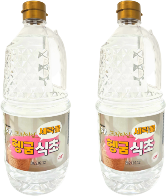 으뜸 프리미엄 세탁물헹굼 식초, 2개, 1.8L
