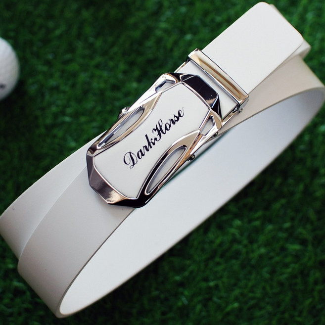 다크호스 골프 이탈리아 천연 통가죽 벨트 자동 버클 프로젝트 NO.2, 화이트