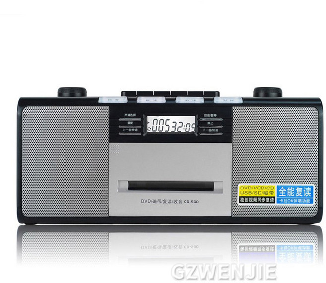 CD 플레이어 카세트 콤보 AM FM 라디오 AUX USB MP3 스테레오 사운드 리모컨 테이프 녹음 AC DC 전원, 1) 220V 20W, 220V 20W