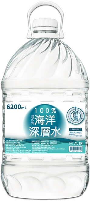 鎂の海 100%海洋深層水 6200ML 大容量 2瓶裝 花蓮太平洋深層海水 補充鎂元素, 1套, 6.2L