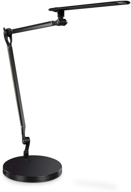 UPLIFTDESK E7 LED 클램프 데스크 램프 조절식 3색 모드 딤머블 블랙 아키텍트 조명 스탠딩 홈오피스 듀얼모니터, 단일 블랙 램프 블랙 베이스 1개