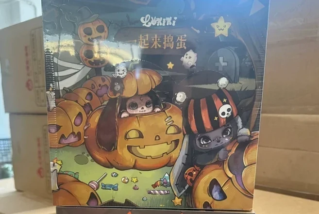 뉴 로키키 트릭 오어 시리즈 비닐 페이스 블라인드 박스 해골 토끼 인형 컬렉션 트렌디 장난감 할로윈 선