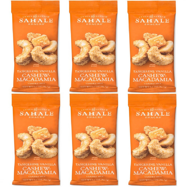 프리미엄 견과류 영양간식 탠저린 마카다미아 /시즈닝 믹스넛 마카다미아 한줌견과 믹스너트 하루견과, 42.5g, 6개