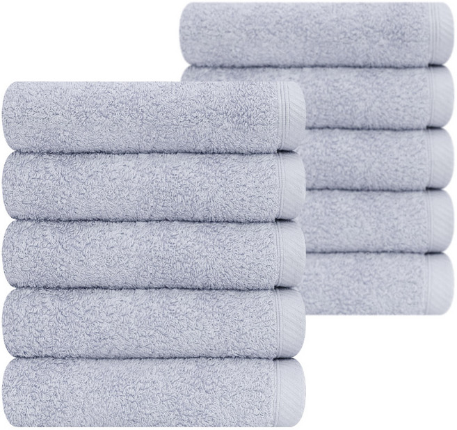 송월타월 항균 코마 40수 180g 호텔수건, 연회색, 10개