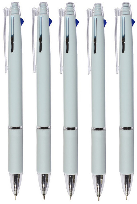 PANDA 파스텔 니들 3색볼펜 부드럽게 잘써지는 국산볼펜, 10개, 스카이그레이