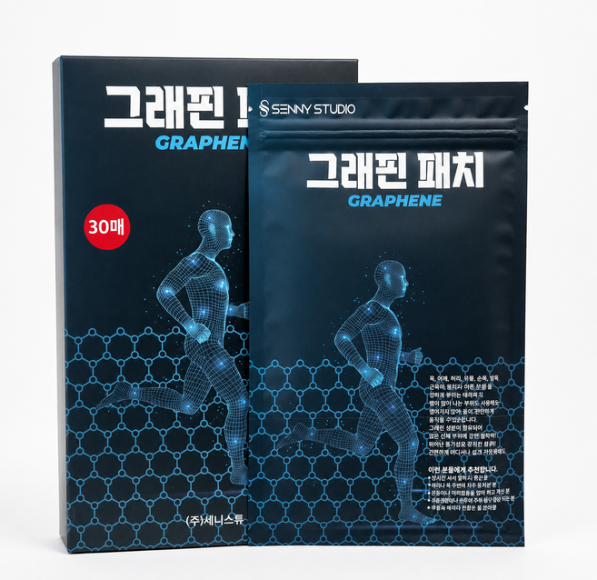 그래핀패치 사각 손목 무릎 허리 관절 근육통완화 그물파스, 2박스, 30개입