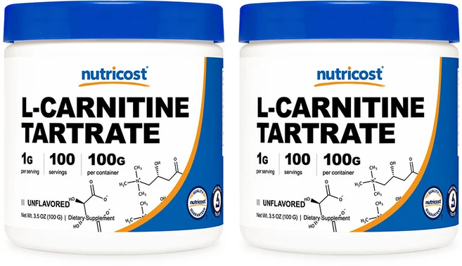 뉴트리코스트 L-카르니틴 타르트레이트 파우더 100g 무맛 2병, 2개 - 쿠팡