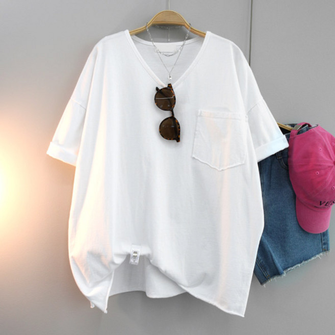 달콩 빅사이즈 여성반팔티 캐주얼 리드워싱오버핏반팔티