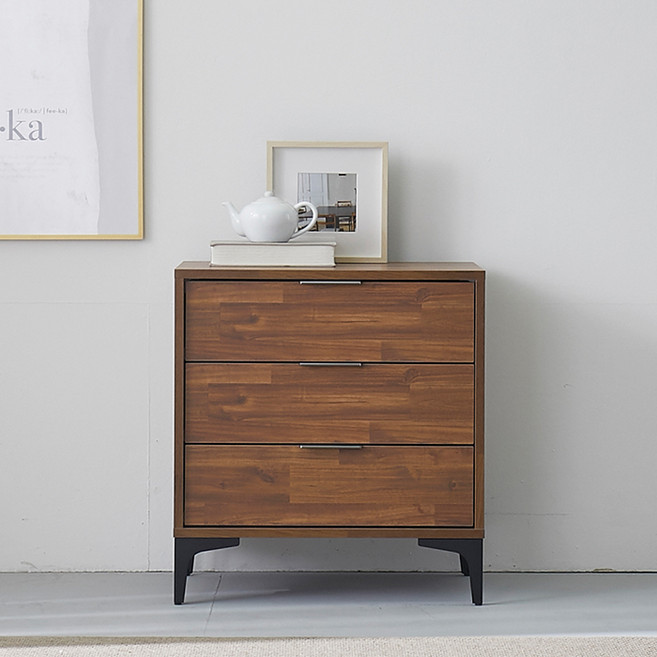 [보루네오] 엘리브 룸스 600 3단 협탁 sg092-1, 멀바우, 1개