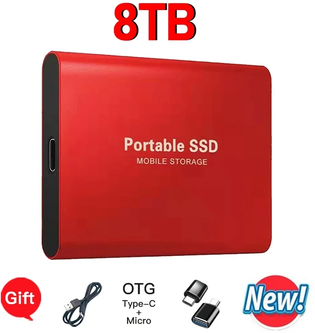 고성능 외장형 휴대용 SSD 2TB 일상적인 백업 저장에 적합, 1개, 05 8TB