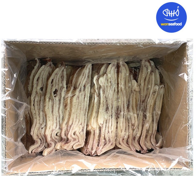 냉동 손질 오징어채 3.5kg 무탈피 북양오징어 절단 비자숙 몸채 귀채 업소용 벌크, 1박스
