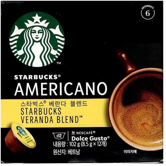 스타벅스 돌체구스토 베란다 블렌드 캡슐커피, 8.5g, 12개입, 1개