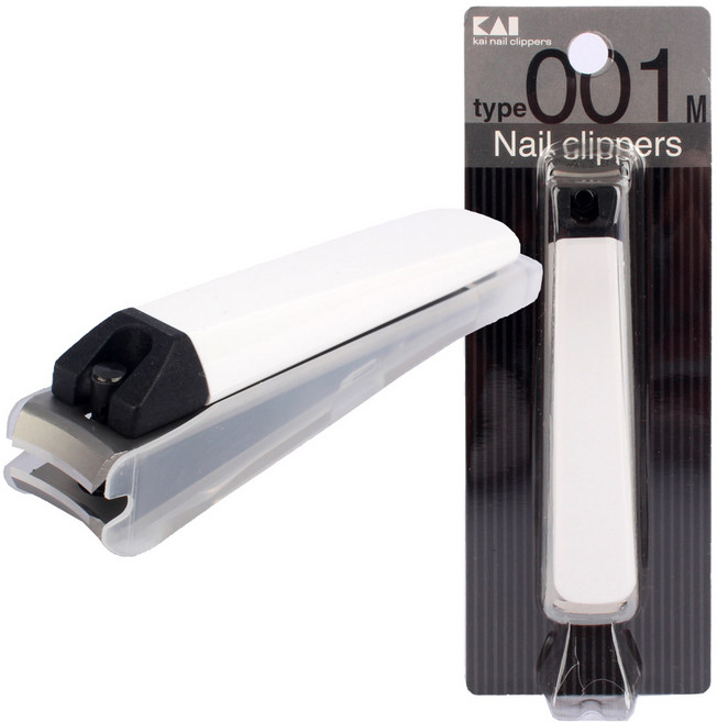 일본 카이 손톱깎이 001 화이트 M사이즈, 1개