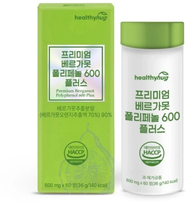 프리미엄 베르가못 폴리페놀 600 플러스 600mg x 60정, 1개, 1정 - 쿠팡