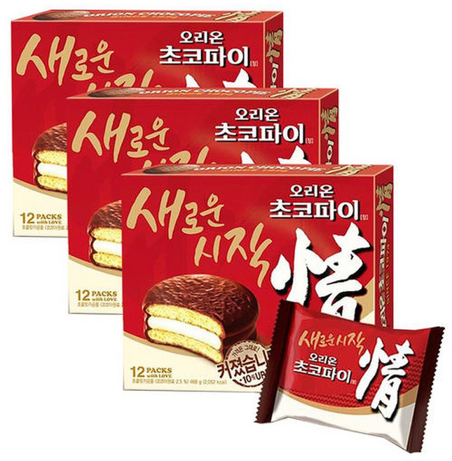오리온 초코파이 12입 468g 3개