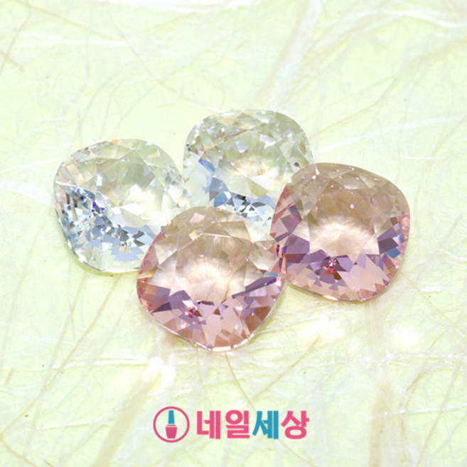 정품 스와로브스키 4470 쿠션팬시스톤 10mm 크리스탈이그나이트 라이트로즈이그나이트, 1개