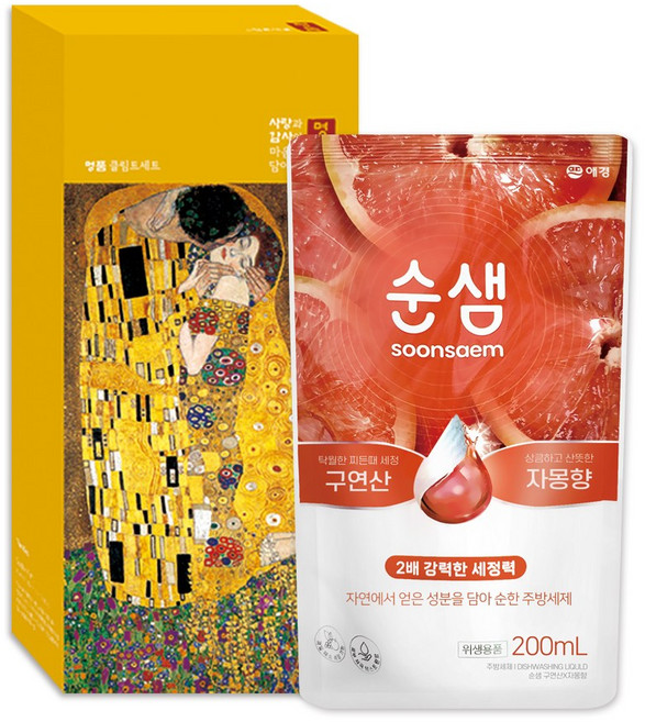 애경순샘 주방 용품 세제 구연산 자몽향 선물세트 1호 (주방세제 리필), 1개