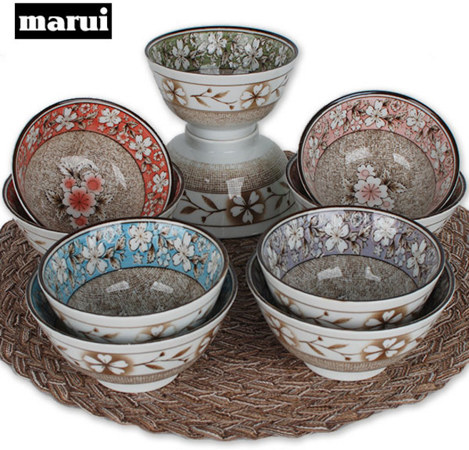 마루이 공기대접 10p 세트, 혼합색상, 공기 5개 + 대접 5개