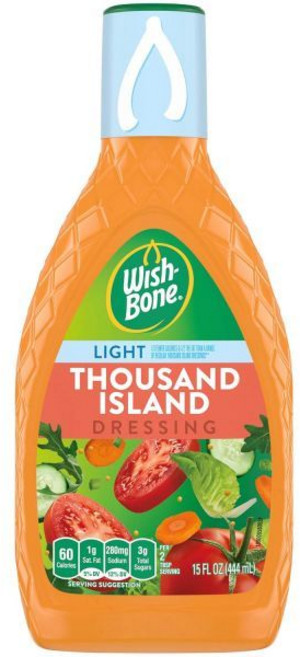 샐러드 소스 위시본 라이트 사우전드 아일랜드 드레싱 15 FL OZ, 1개, 444ml