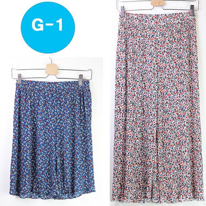 보브온 꽃주름 통바지 2장 ( 5부 +8부 )할미 꽃바지