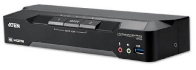 ATEN 4K DP KVM CM1942 2포트 듀얼디스플레이 매트릭스 KVM, 선택없음, 1개