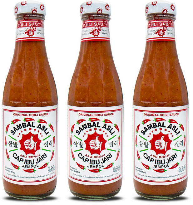 켑젬폴 삼발아슬리 칠리소스, 3개, 320ml